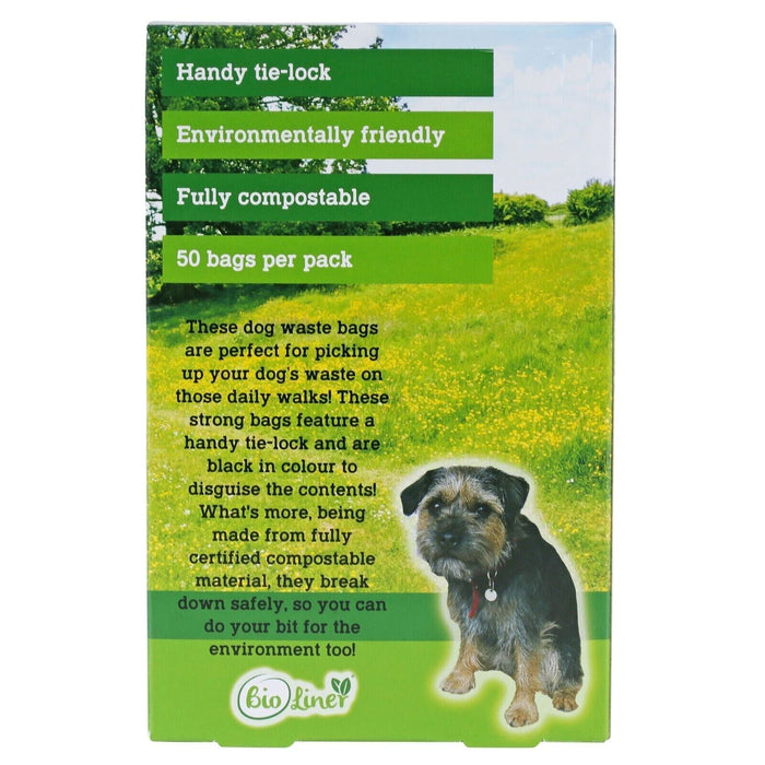 50 x BioLiner Dog Waste Bags – Compostable Dog Waste/Poo Bags