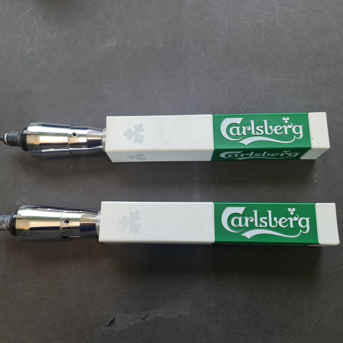 2 x Carlsberg Beer Pump Handle Taps