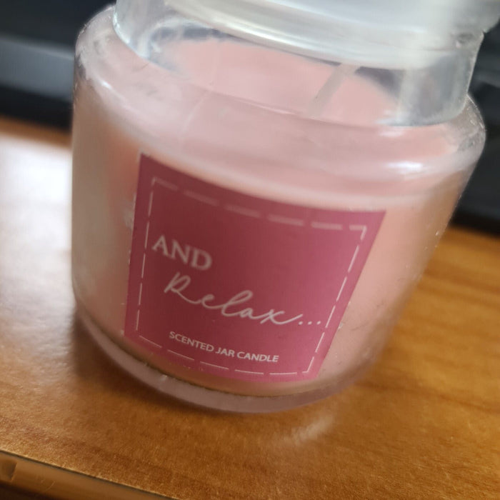 'And Relax' scented jar candle New burns for 17 hours!