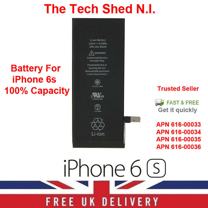 OEM Battery for iPhone 6s 100% Capacity 3.82V 6.55Whr APN616-00033 616-00036