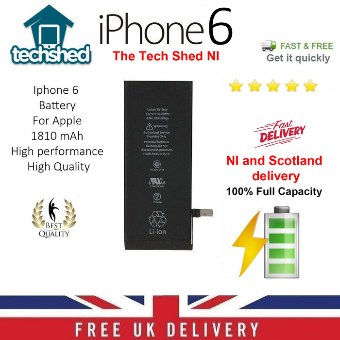 For Apple iPhone 6 6G New Replacement Battery 100% Capacity 1810mAh NI Supplier