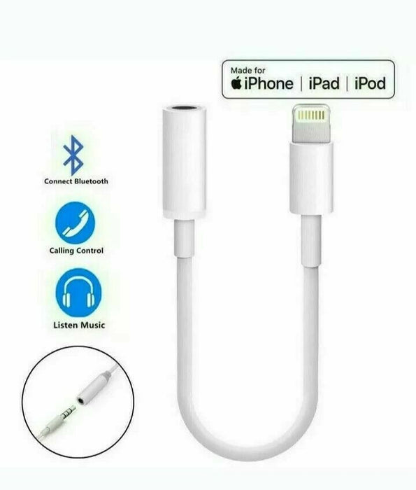 3.5mm Lightning to Earphone Jack Audio AUX Adapter Cable For iPhones ALL Iphone