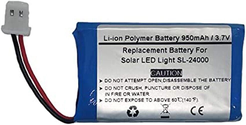 Battery compatible with SOLAR LED LIGHT 24-800-002,SL-24000