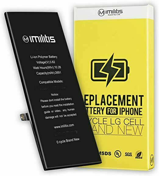IMILITIS Compatible Battery Replacement for iPhone 7(No Tools), High Capacity 19