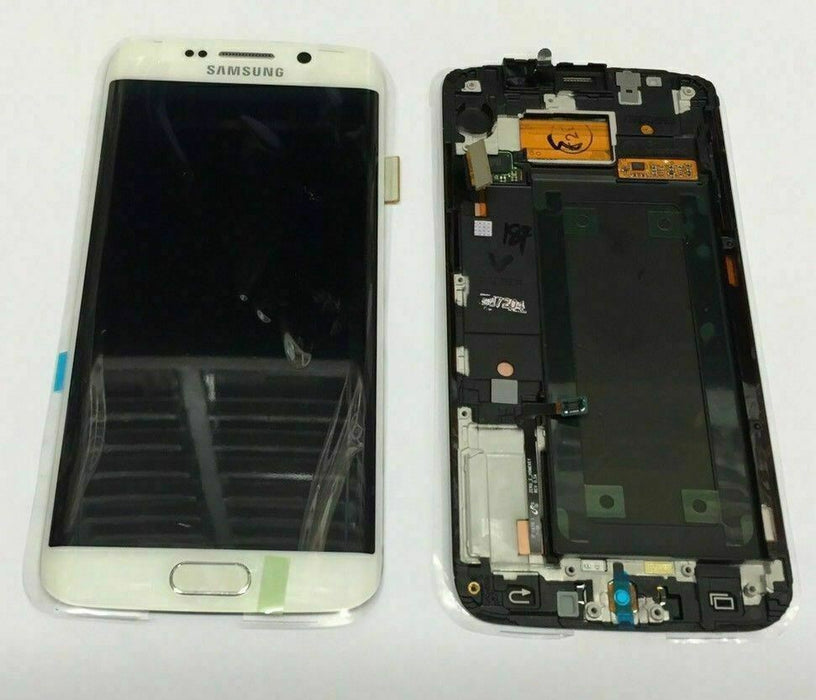 Genuine Samsung Galaxy S6 Edge G925 F, FQ WHITE LCD Assembly, GH97-17162B