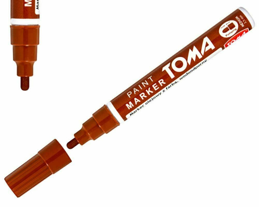 Permanent Paint Pen Oil Based Art Marker Waterproof Medium- BROWN