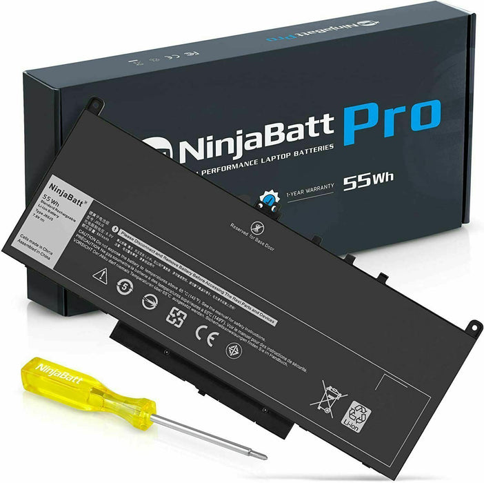 NinjaBatt Pro Battery for Dell Latitude E7270 E7470 J60J5 PDNM2 MC34Y