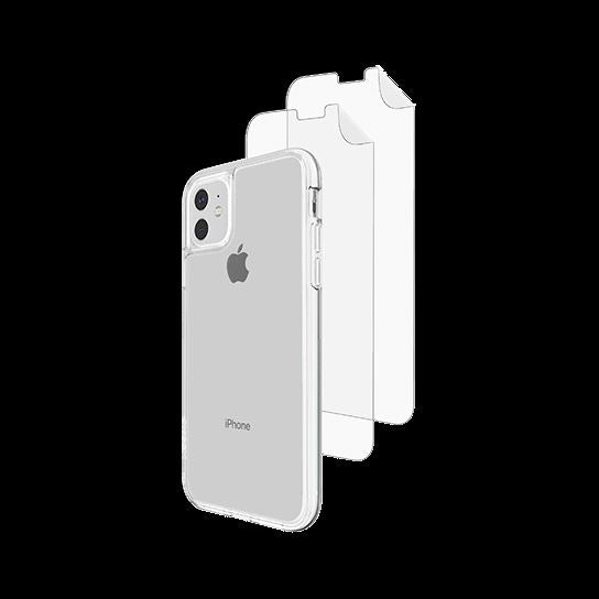 Skech Protection 360 for iPhone 11 Pro Max: Clear Crystal Case + 2 Glass Guard
