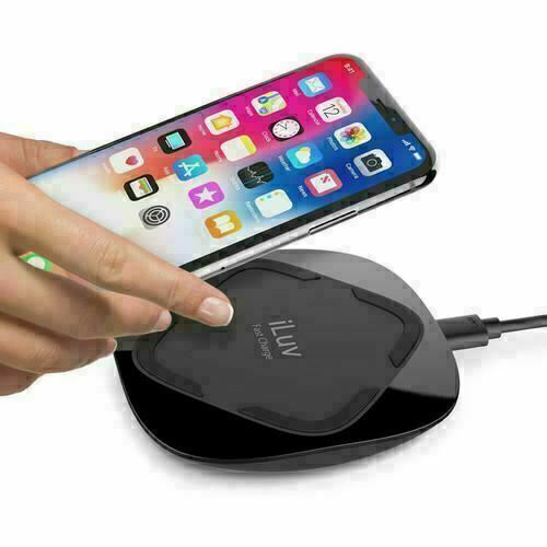 iLuv 15W QI CERTIFIED FAST WIRELESS CHARGER WITH 7.5W SUPPORTS IPHONES & SAMSUNG