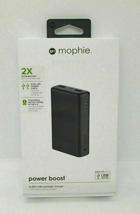 Mophie PowerBoost 5200mAh Battery Bank Portable Charger USB Battery Charger