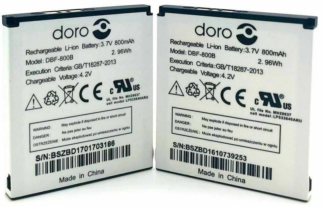 Genuine Doro DBF-800 Battery For PhoneEasy 1362 410 2414 606 610 621 622 520X