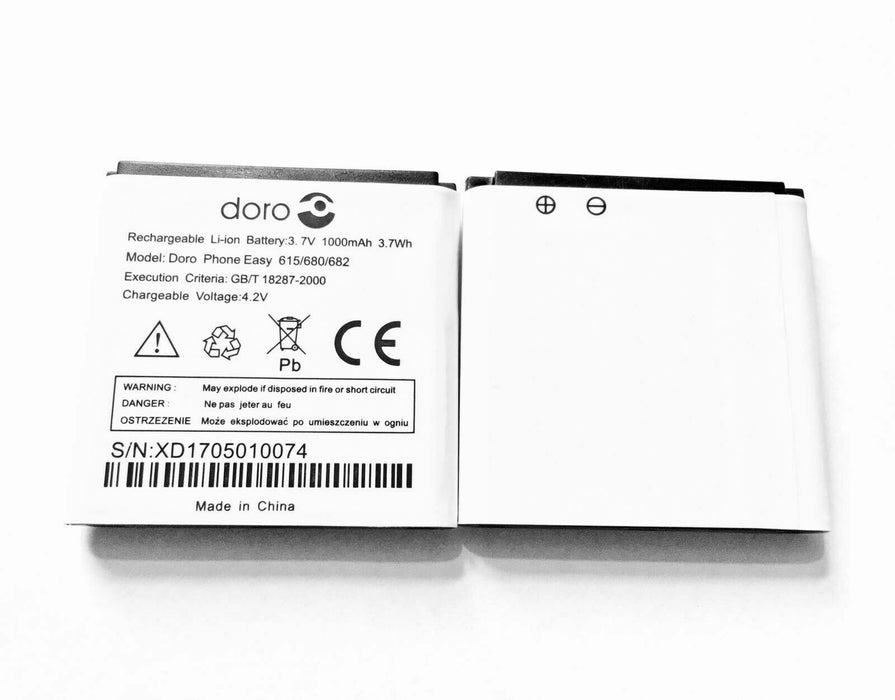 New Genuine Battery For Doro 615 Compatible With PhoneEasy 615,680,682,614