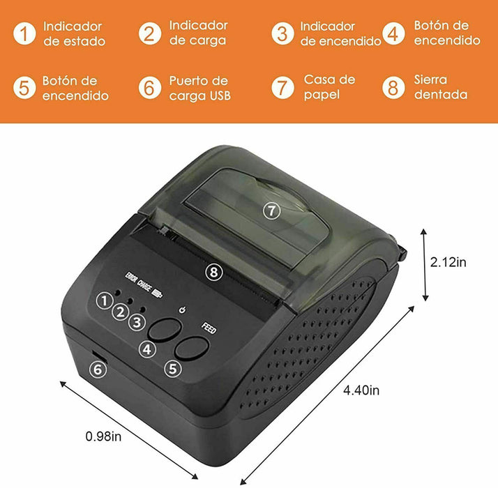 Neptune Thermal Label Printer, 58mm 90mm/S Receipt Pos  Bill Printer