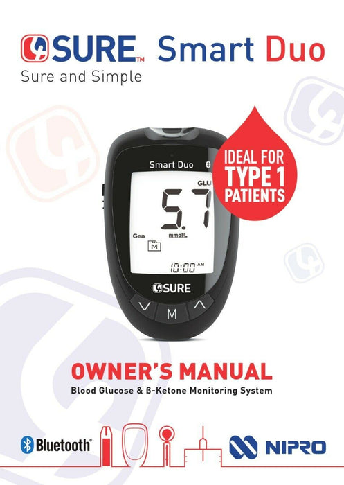 4 Sure Smart Duo Blood Glucose & b-Ketone Monitoring System