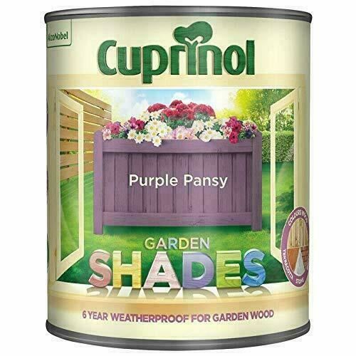 Cuprinol 1L Purple Pansy- Garden Shades Furniture Sheds Fences Wood Paint  -