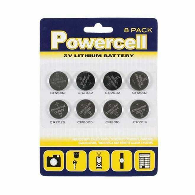 Powercell 3v Lithium Batteries - Pack Of 8
