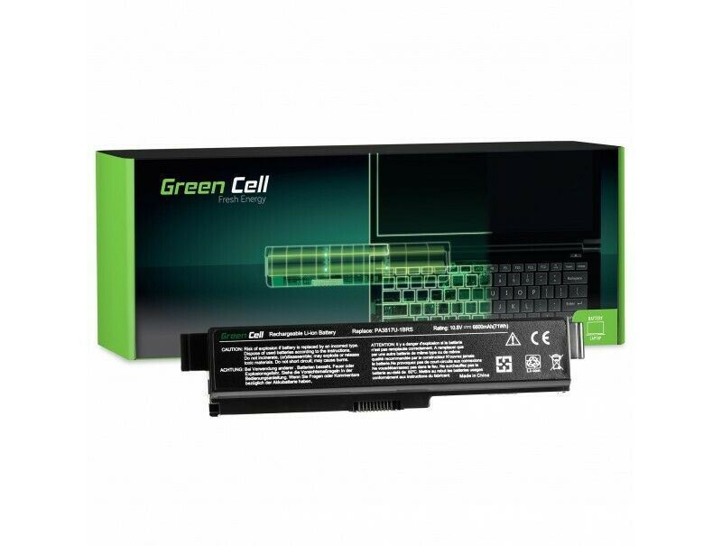 Green Cell TS21 Battery for Toshiba PA3819U-1BRS PA3728U-1BRS PABAS229 6600mAh