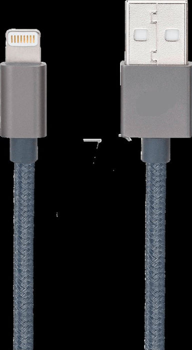 USB Data Cable Nylon - Silver - 2.0a -  Ven-Dens - VD-0314