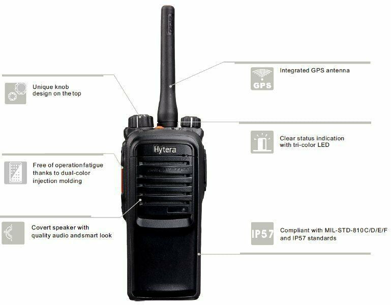 Hytera PD705G Digital Two way radio Walkie Talkie Handheld