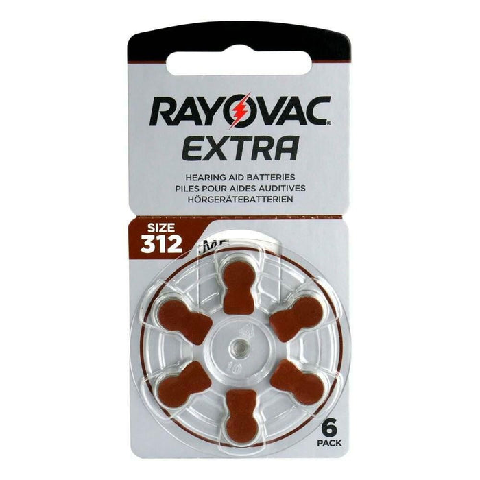 RAYOVAC EXTRA SIZE 312 MF PR41 HEARING AID BATTERIES 1.45V 12 CELLS