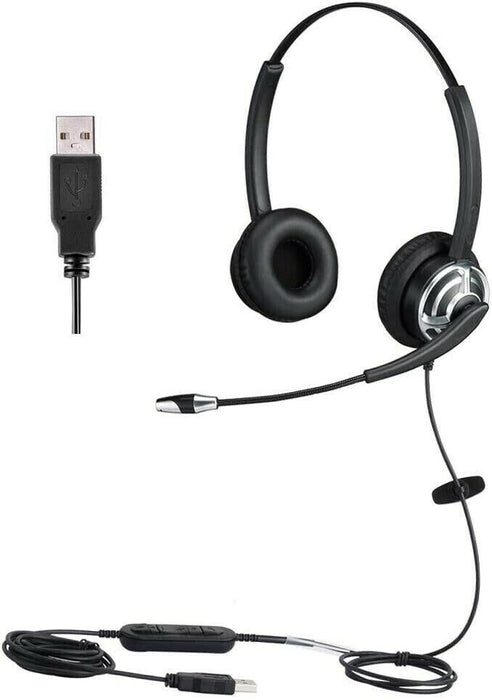 MKJ-805DUC USB Headset with Noise Cancelling Microphone Dual Ear Headset (A758)
