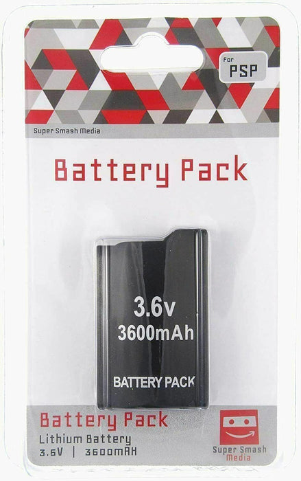 SuperSmashMedia - 3600mAh 3.6V Replacement Battery Pack Kit for PSP 1000 1004