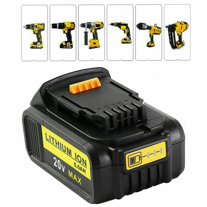 18V 5.0Ah Li-Ion Battery For DEWALT DCB184 XR Slide DCB182 DCF885 DCC785 DCB200