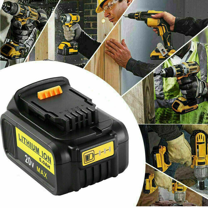 18V 5.0Ah Li-Ion Battery For DEWALT DCB184 XR Slide DCB182 DCF885 DCC785 DCB200