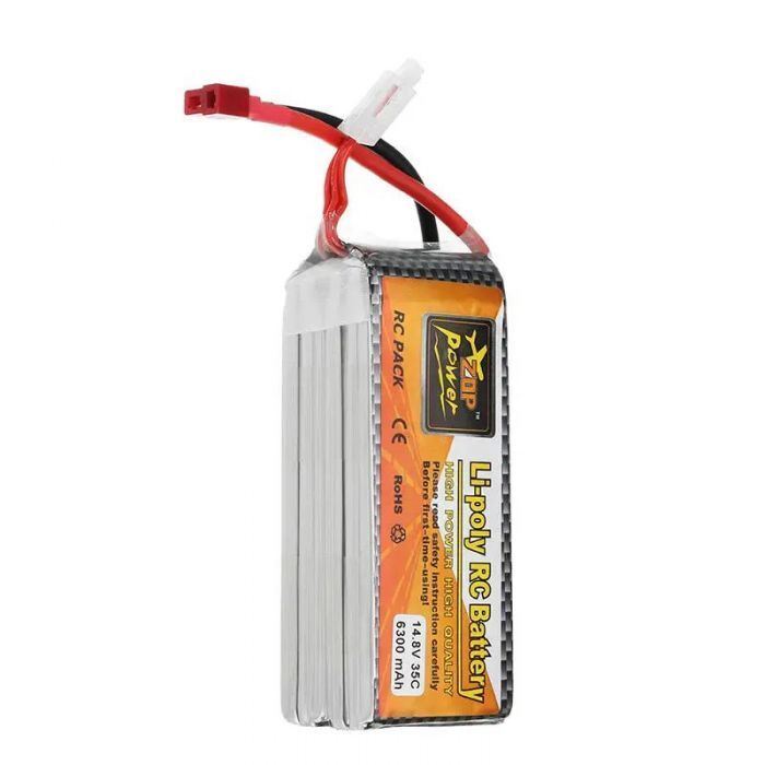 ZOP Power 14.8V 4s 6300mAh 45C Lipo Battery T-plug Arrma Traxxas RC Car Plane