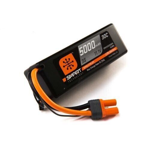 3S 5000mah 11.1V 30C IC5 Hardcase Spektrum Smart LiPo O-SPMX50003S30H5