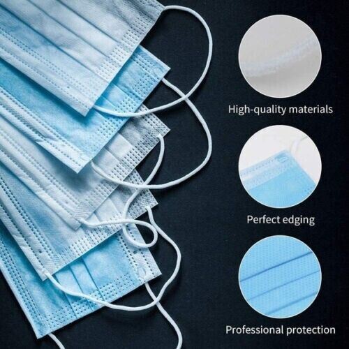 100 Disposable Face Mask Surgical 3 Ply Mouth Guard Cover Face Masks Protection