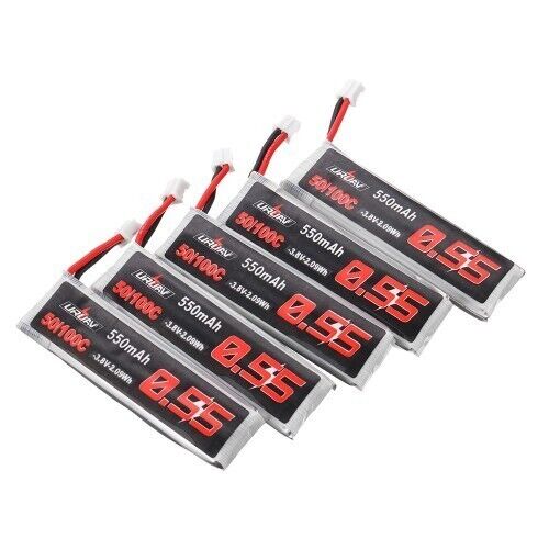 5Pcs URUAV 3.8V 550mAh 50/100C 1S  PH2.0 Lipo Battery