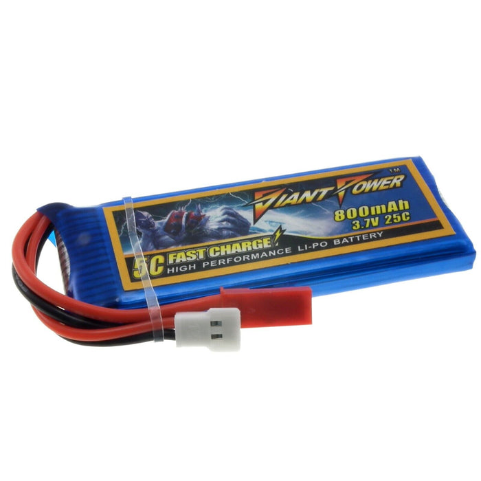 3.7V 800mAh 25C/50C LiPO RC Battery JST & Walkera Giant Power