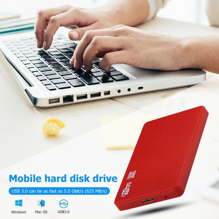 USB 3.0 HDD Enclosure 2.5-inch Serial Port SATA 3.0 Hard Drive CASE (Red)