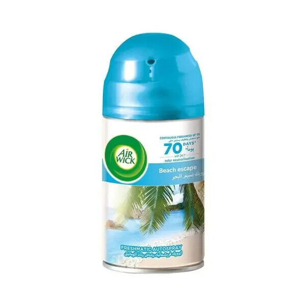 3 x AIRWICK FRESHMATIC REFILL AUTOSPRAY BEACH ESCAPE 250ml