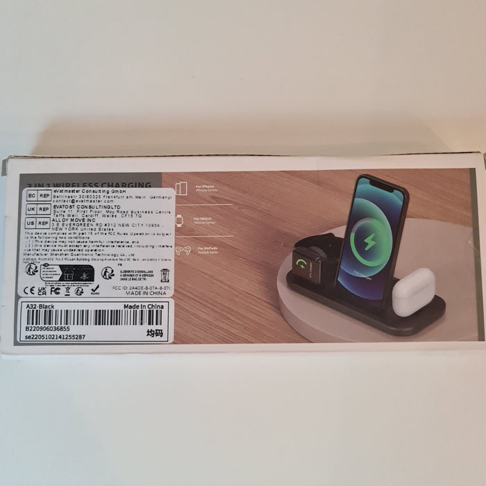 3 in 1 Wireless Charging Docking Station for Apple New Black