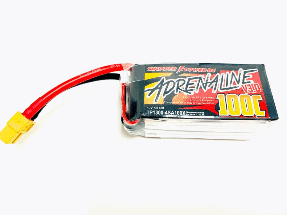 Thunder Power Adrenaline V3.0 1300mAh 4S 100C Lipo Battery