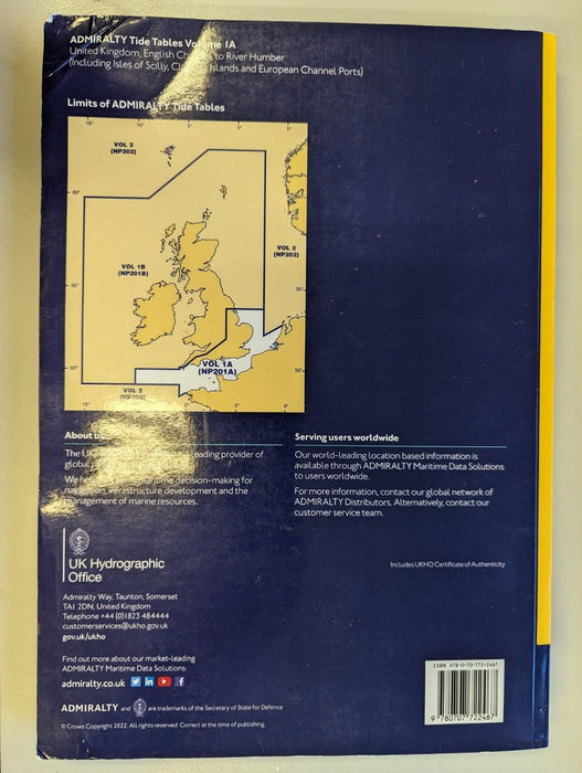 ADMIRALTY NP201B TIDE TABLES: UK & IRELAND