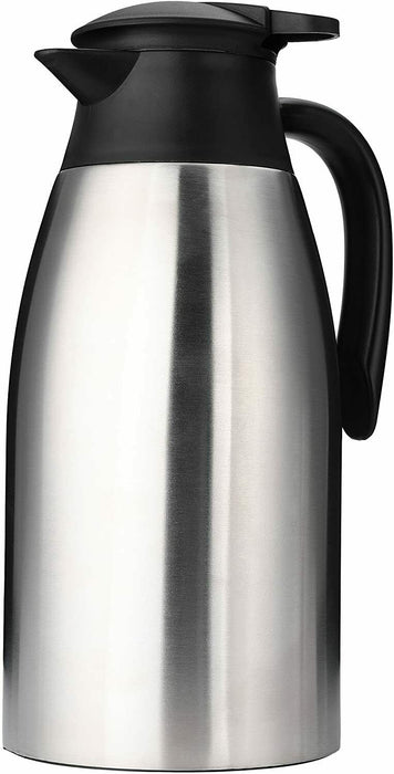 Trusber 2 L Stainless Steel Coffee Jug, Elegant Design, Non Drip, Anti-Burn