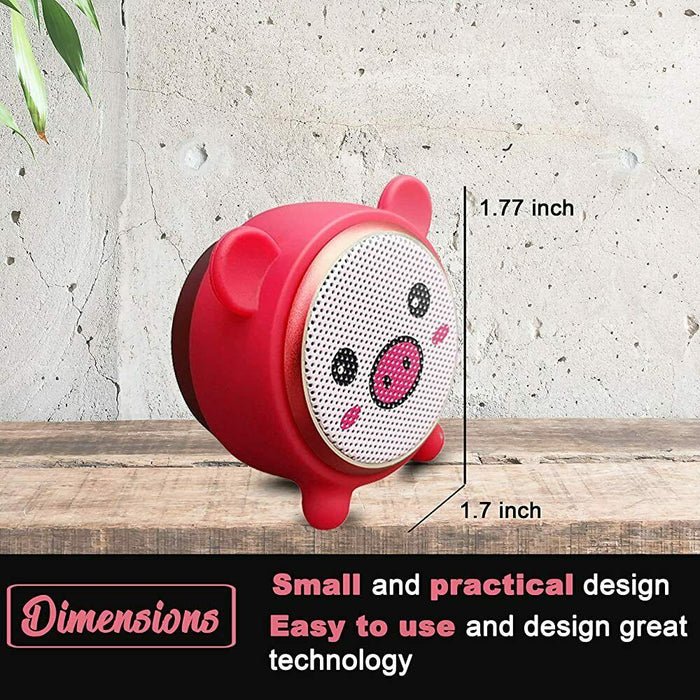 Mini Wireless Bluetooth Speaker- Animal Design (Pig)