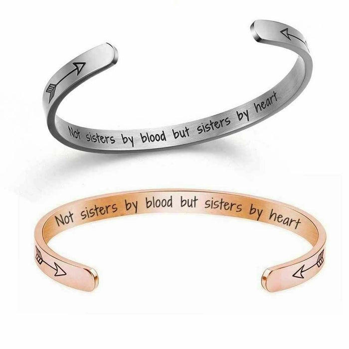 GOLD- Not sisters by blood but sisters by heart – Friendship Bracelets