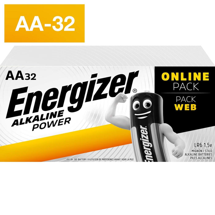 AA Batteries, Alkaline Power, 32 Pack, Double A Battery Pack - QUALITY