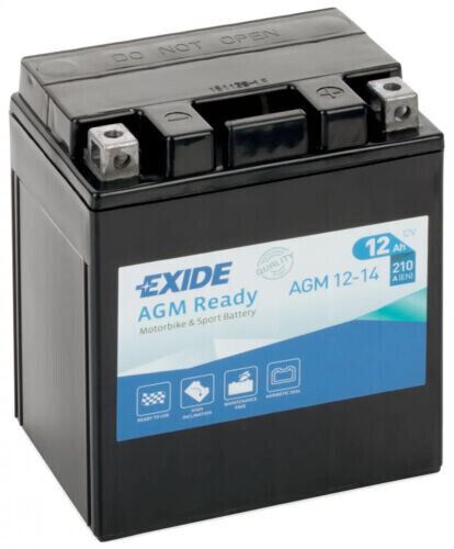 AGM12-14 EXIDE MOTORCYCLE BATTERY 12V 12AH 200A 4919