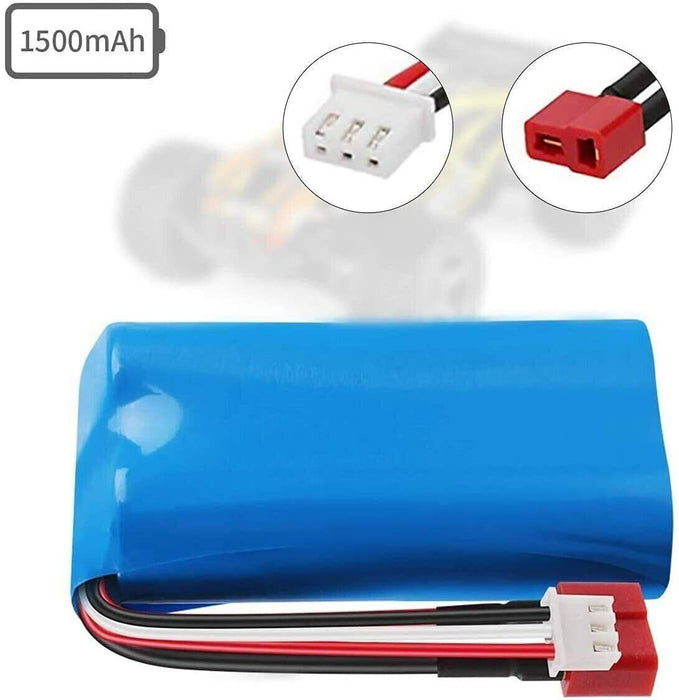 7.4V 1500mAh 15C 2s Li-Ion Battery T Deans Connector for WLtoys 4WD RC Car