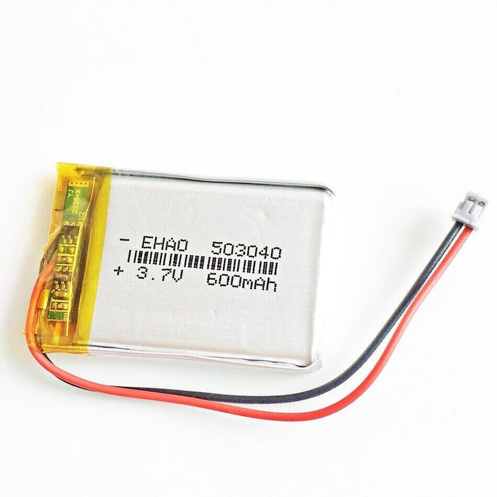 3.7V 600mAh Lipo Polymer Battery JST ZH 1.5mm 2Pin For DVD GPS Bluetooth 503040