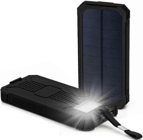 90000000mAh Solar Power Bank Portable Waterproof USB LED Battery Charger Mobile