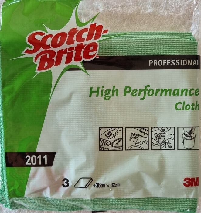 3M Scotch-Brite High Performance Cloth Polishing Cloth Microfiber Green 36×32cm