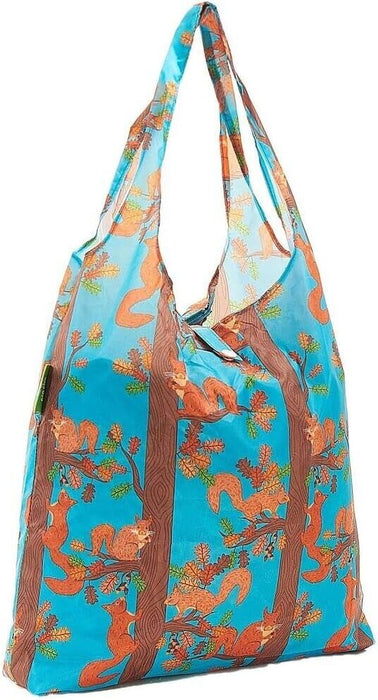 2020 Eco Chic 100 Recycled Foldabe Squirrel Print Reusable SHOPPER Bag