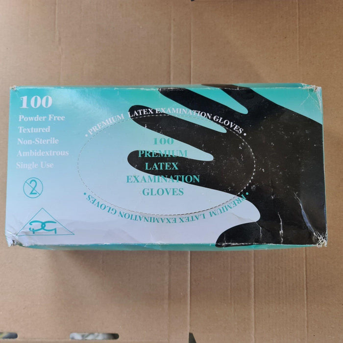 100 Premium Latex Examination Gloves Black X-Large