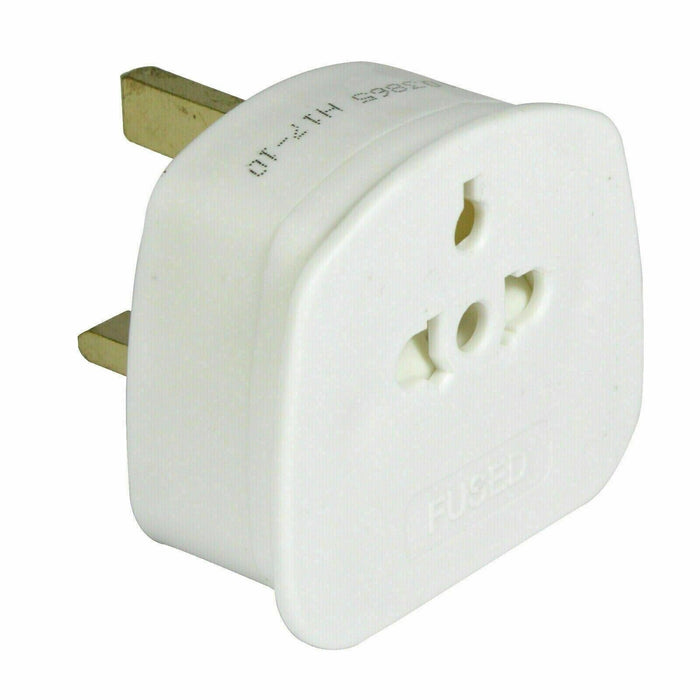 2x US EU to UK Tourist Travel Adaptor AUS/EU/USA/CHINA to UK 3 Pin Power Plug